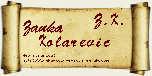 Žanka Kolarević vizit kartica